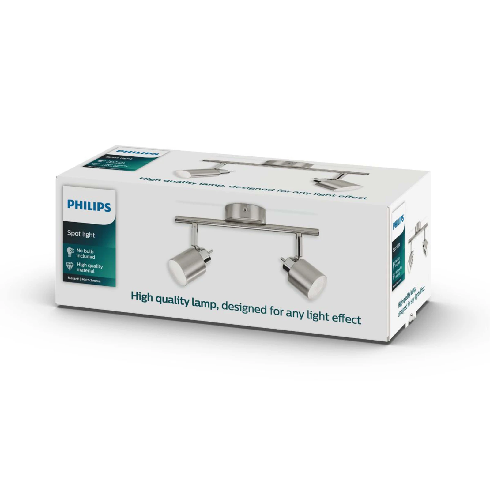 Philips Plafondspot Meranti 35W nikkel - 2-spots