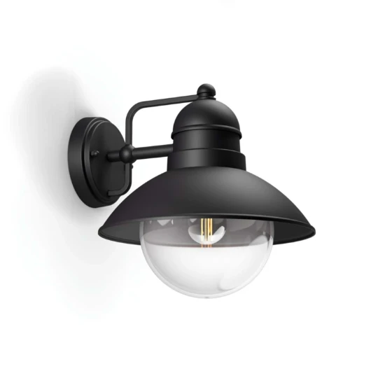 Philips Buitenwandlamp Hoverfly 1x60W 230V zwart