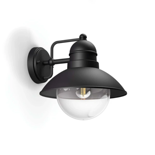 Philips Buitenwandlamp Hoverfly 1x60W 230V zwart