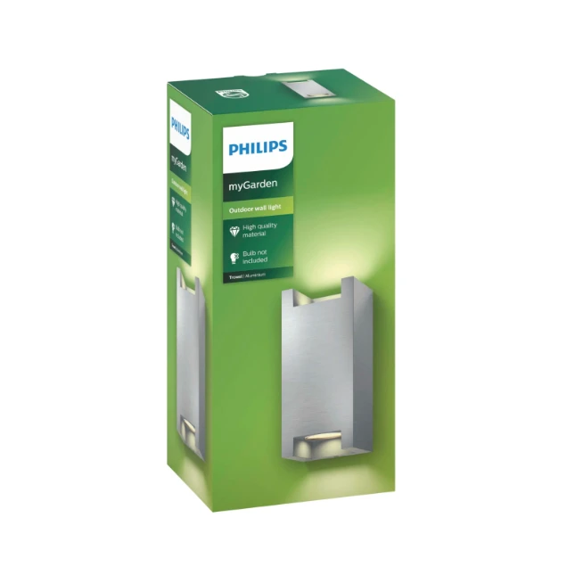 Philips Buitenwandlamp Trowel 2x5W 230V aluminium