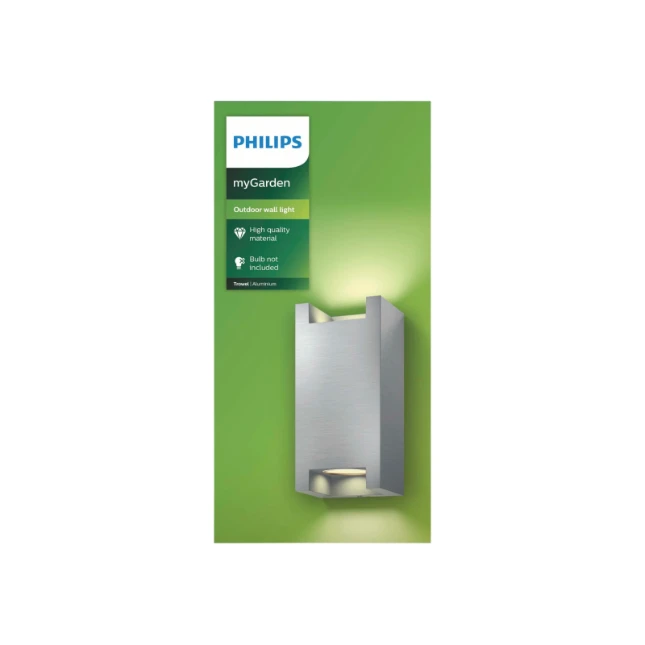 Philips Buitenwandlamp Trowel 2x5W 230V aluminium