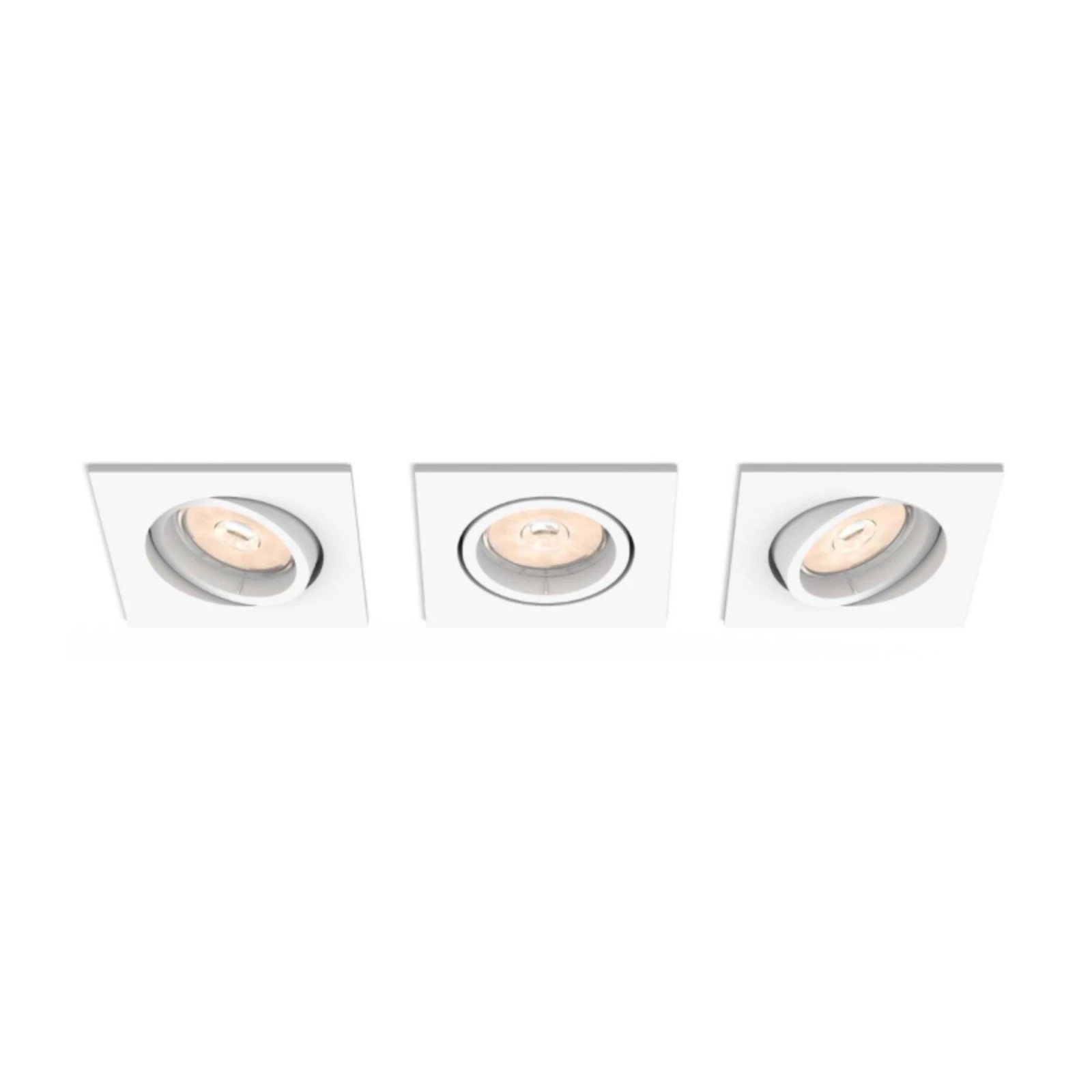 Philips Inbouwspot Enneper vierkant 5.5W wit (3 stuks)