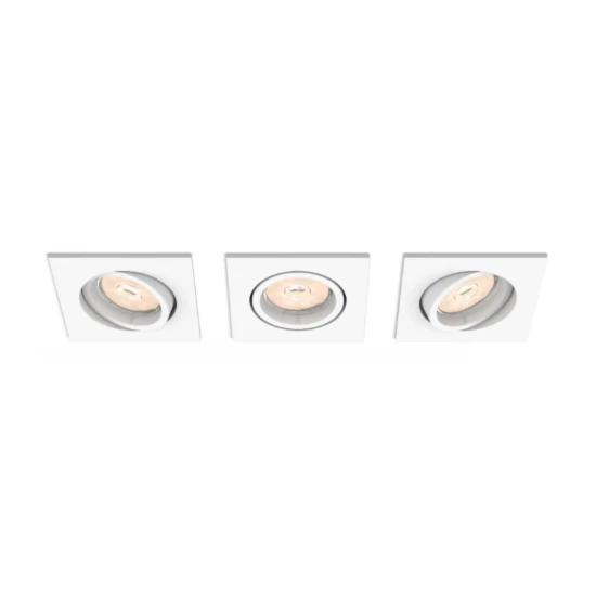 Philips Inbouwspot Enneper vierkant 5.5W wit (3 stuks)