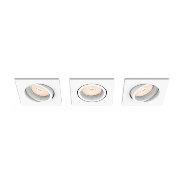 Philips Inbouwspot Enneper vierkant 5.5W wit (3 stuks)