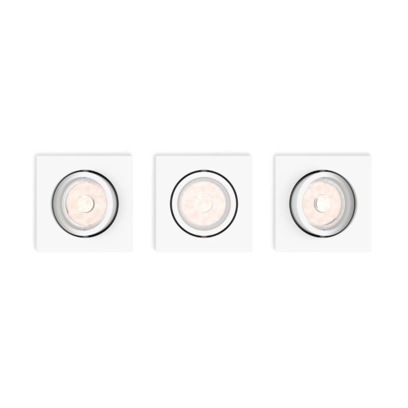 Philips Inbouwspot Enneper vierkant 5.5W wit (3 stuks)