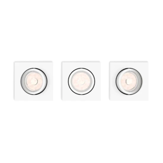 Philips Inbouwspot Enneper vierkant 5.5W wit (3 stuks)