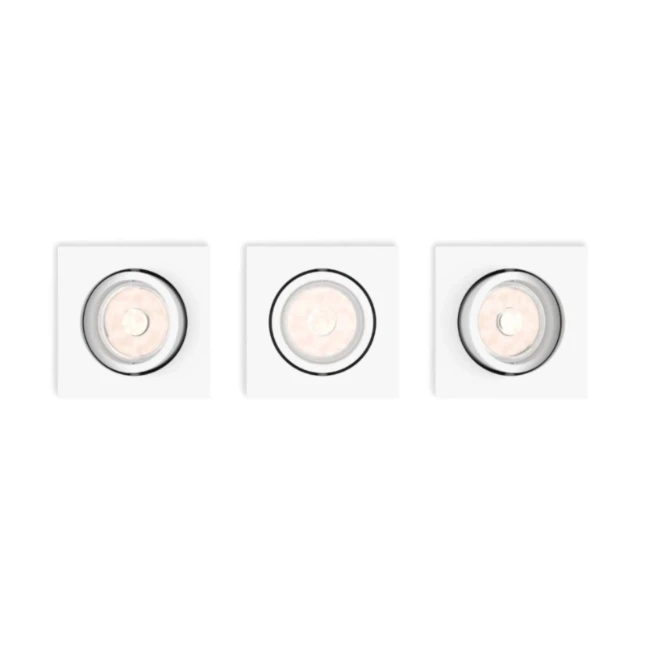 Philips Inbouwspot Enneper vierkant 5.5W wit (3 stuks)