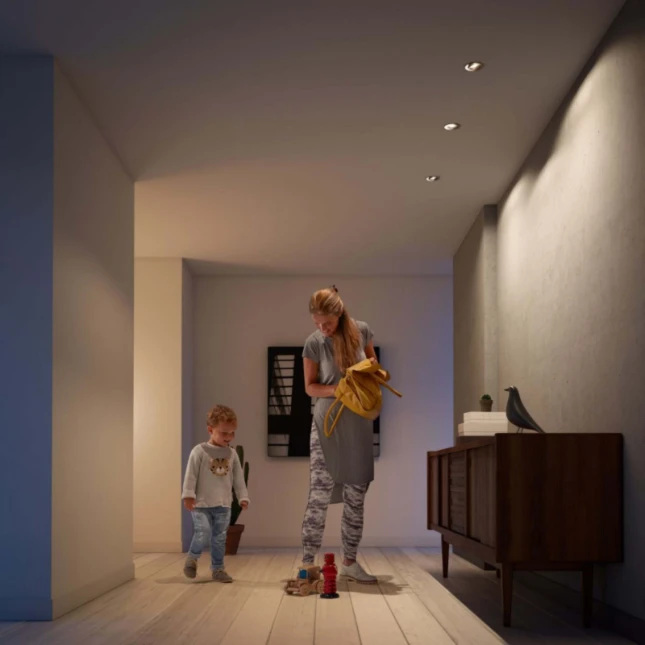 Philips LED-inbouwspot Shellbark rond 4.5W nikkel (3 stuks)