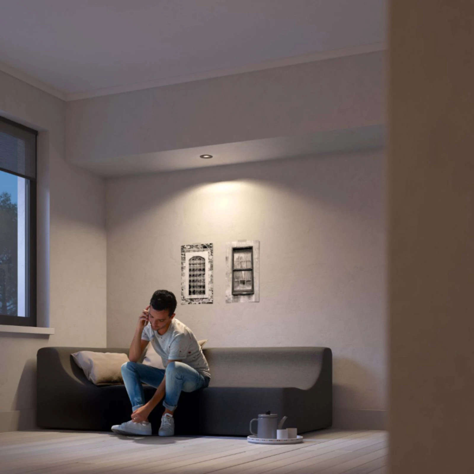 Philips LED-inbouwspot Donegal rond 5.5W chroom