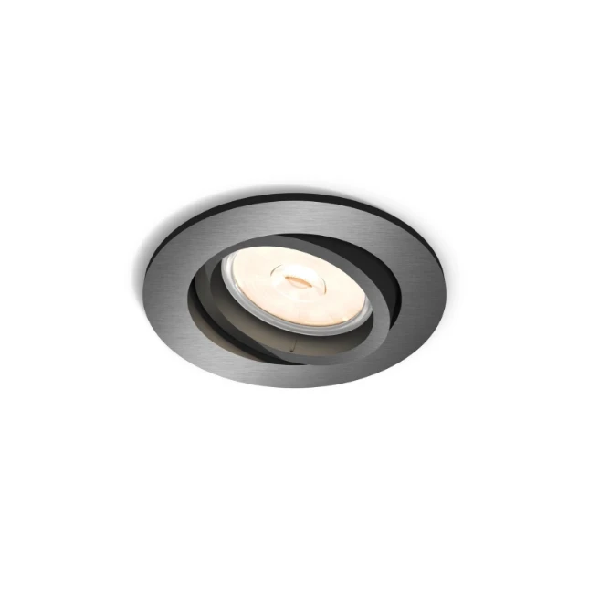 Philips LED-inbouwspot Donegal rond 5.5W grijs