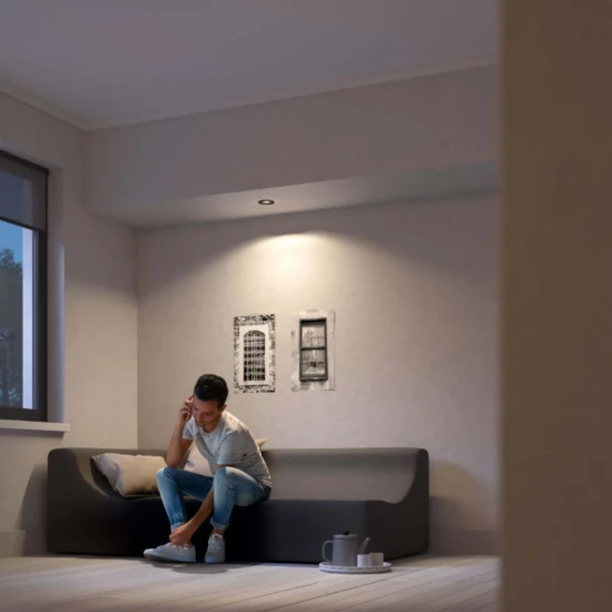 Philips LED-inbouwspot Donegal rond 5.5W grijs