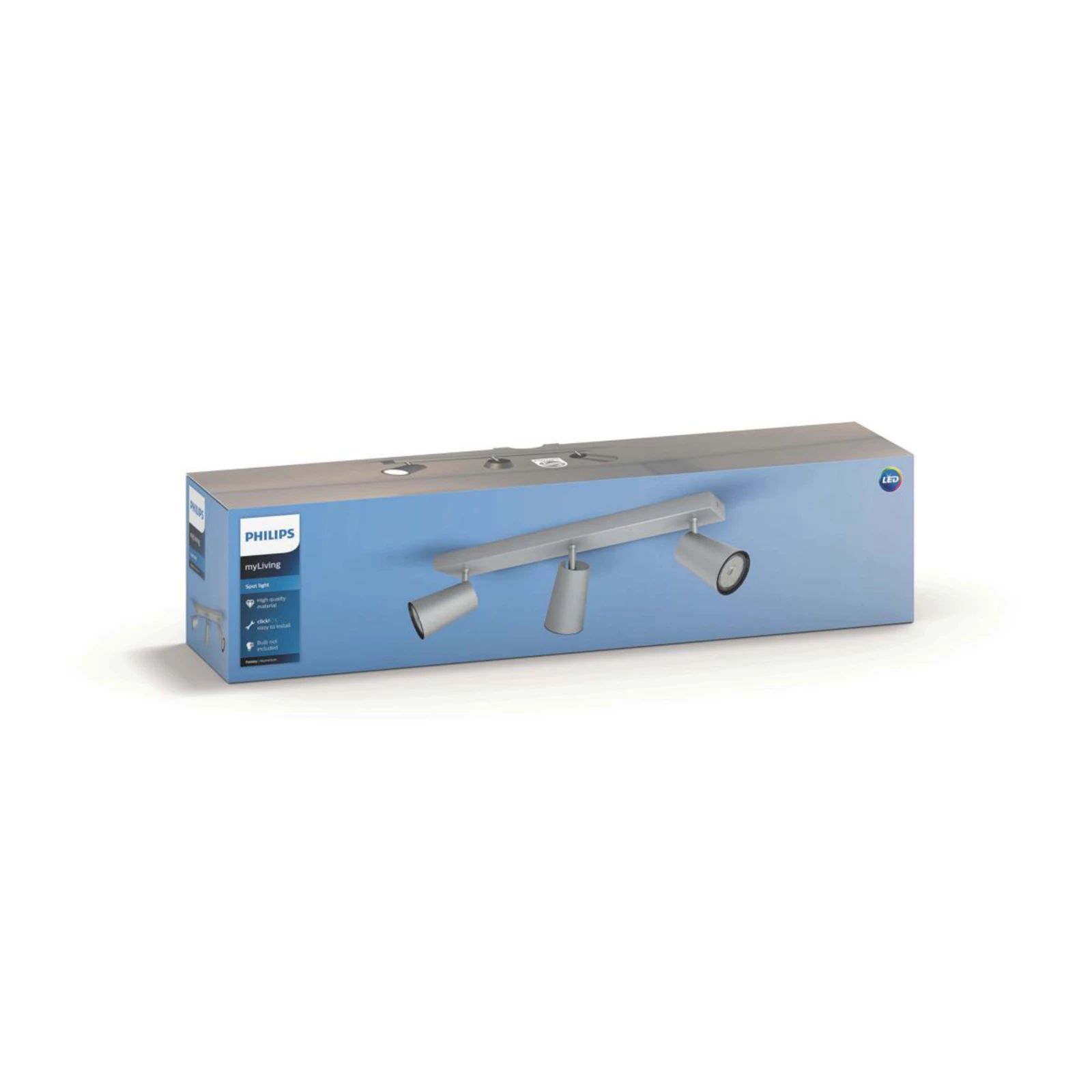 Philips Plafondspot Paisley aluminium 3-spots