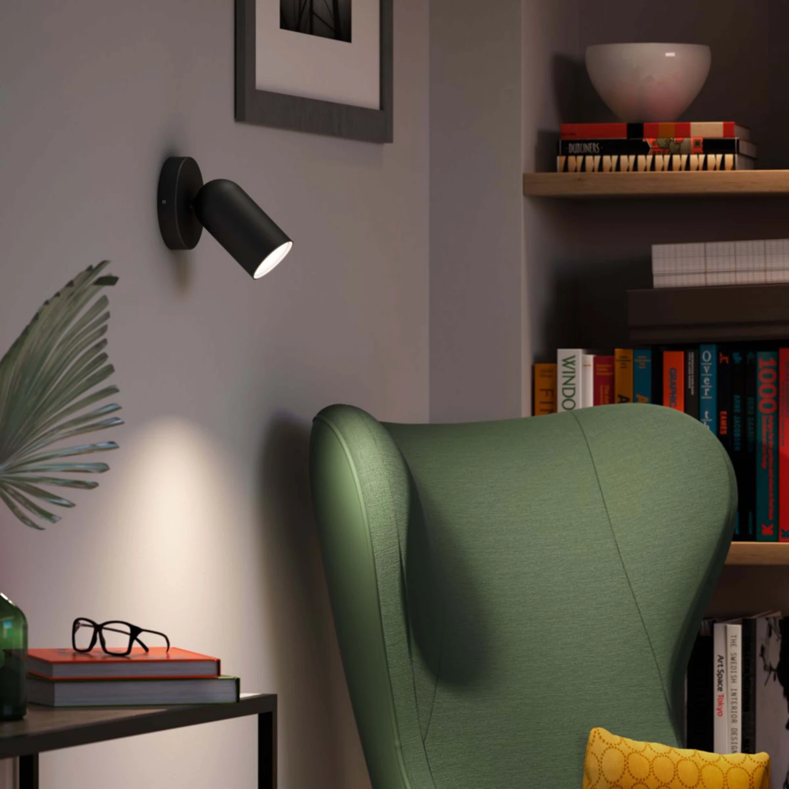 Philips Opbouwspot Pongee zwart 1-spot