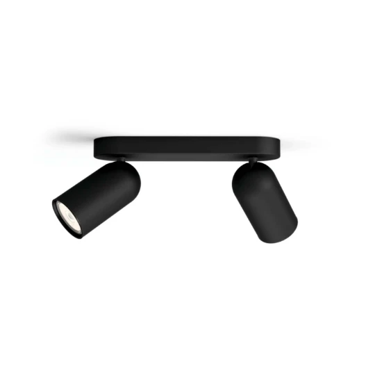 Philips Plafondspot Pongee zwart 2-spots