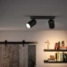Philips Plafondspot Pongee zwart 2-spots