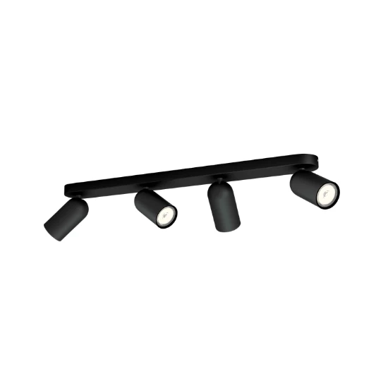 Philips Plafondspot Pongee zwart 4-spots
