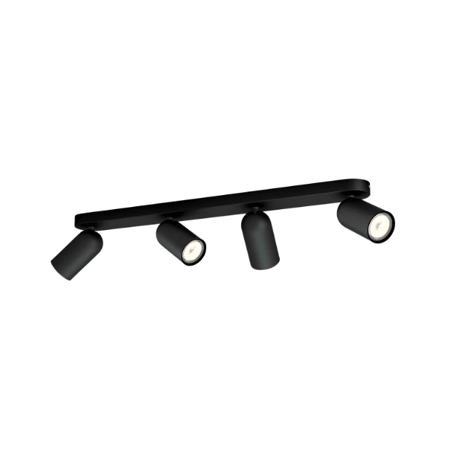 Philips Plafondspot Pongee zwart 4-spots