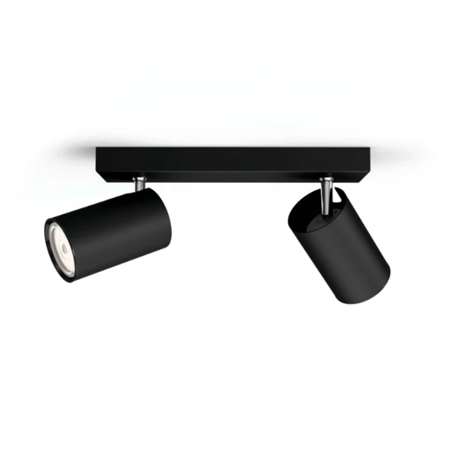 Philips Plafondspot Kosipo zwart - 2-spots