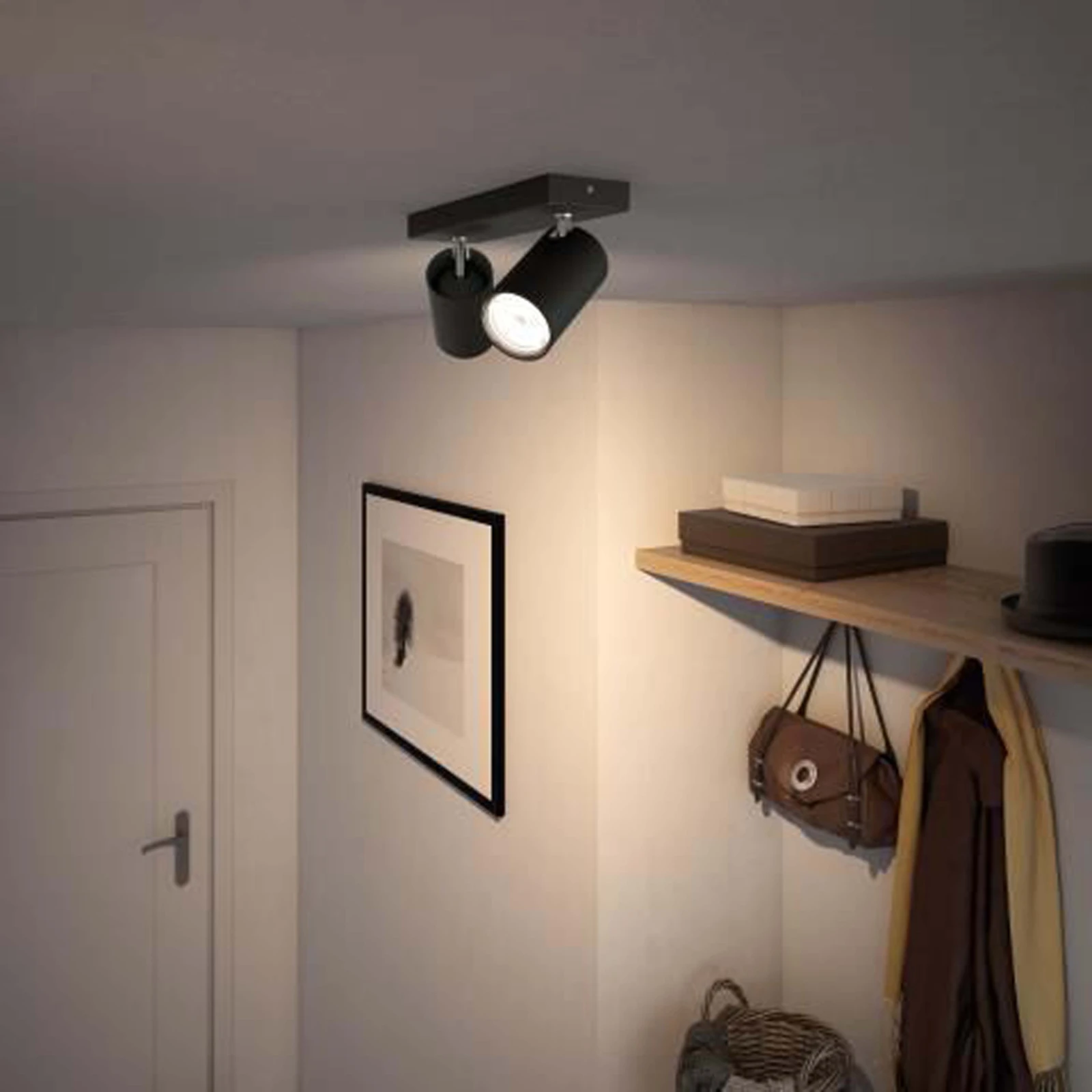 Philips Plafondspot Kosipo zwart - 2-spots