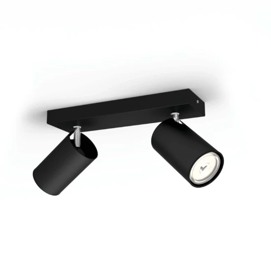 Philips Plafondspot Kosipo zwart - 2-spots