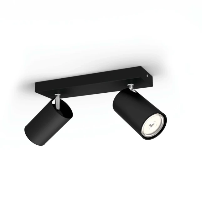 Philips Plafondspot Kosipo zwart - 2-spots