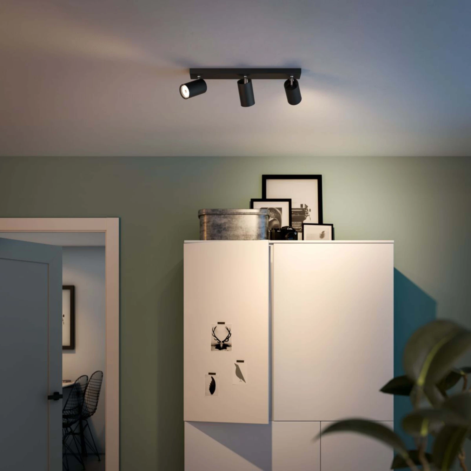 Philips Plafondspot Kosipo zwart - 3-spots