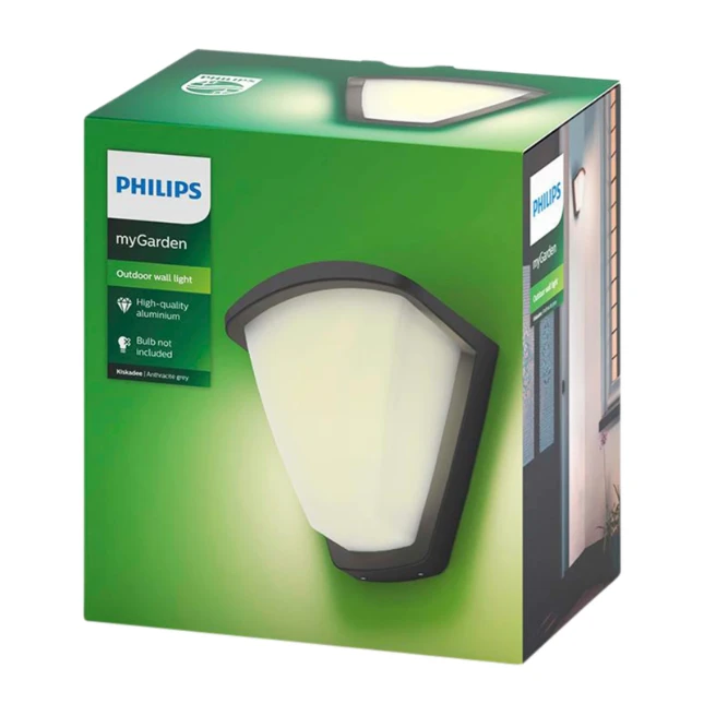 Philips Buitenwandlamp Kiskadee 1x42 antraciet