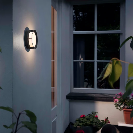 Philips Buitenwandlamp Actea 1x12W 176V zwart