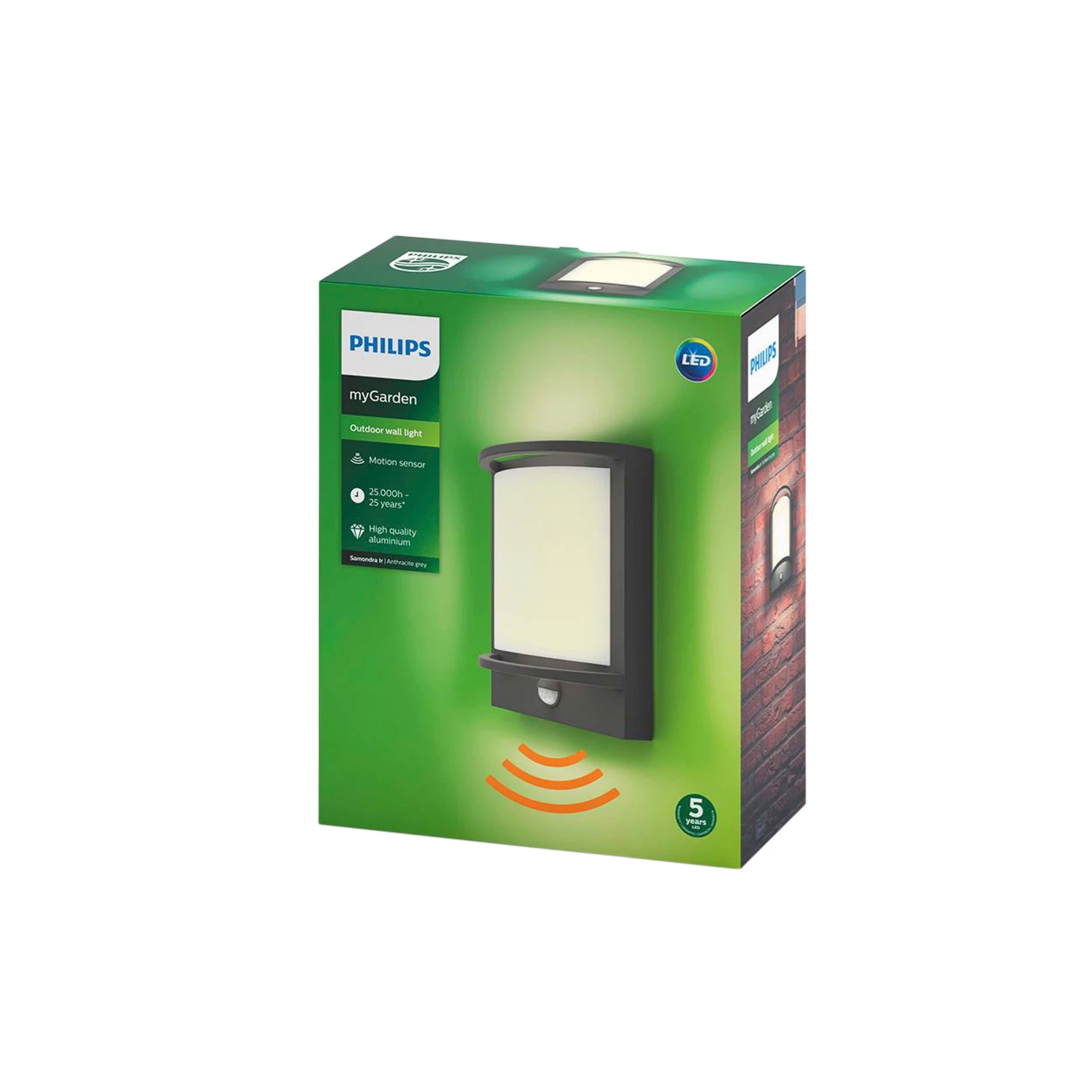 Philips Buitenwandlamp Samondra IR 1x12 antraciet