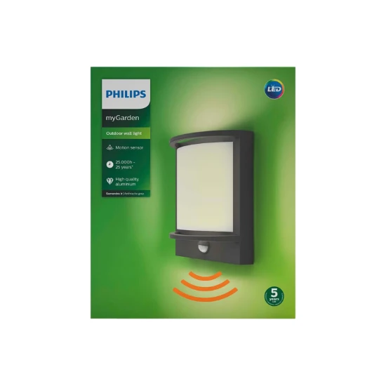 Philips Buitenwandlamp Samondra IR 1x12 antraciet