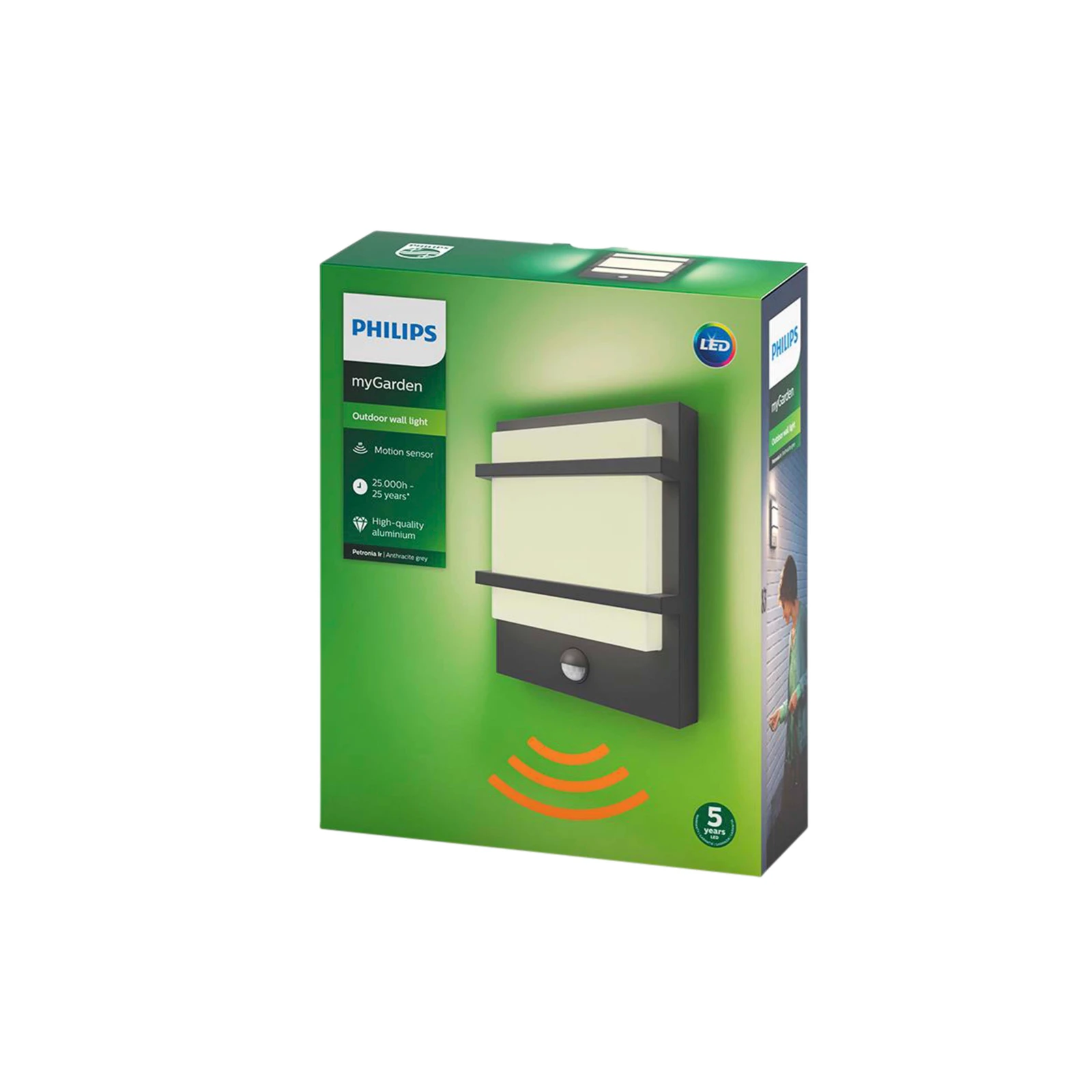 Philips Buitenwandlamp Petronia IR 1x12 antraciet