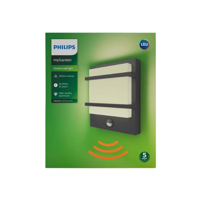 Philips Buitenwandlamp Petronia IR 1x12 antraciet
