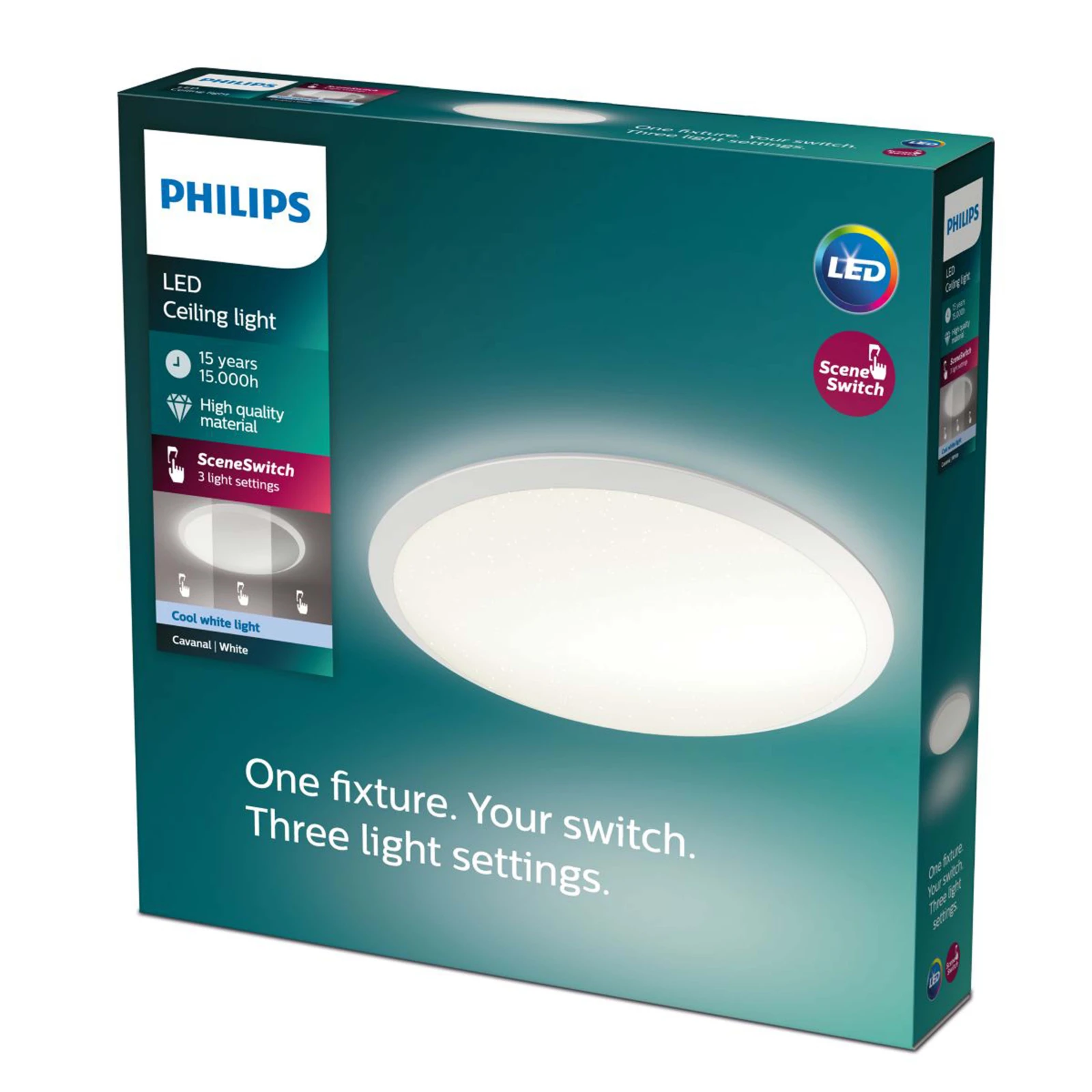 Philips Plafondlamp Cavanal 40K  18W wit