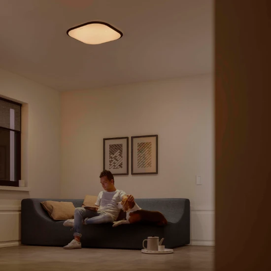 Philips Plafondlamp Cavanal 27K SQ 18W wit