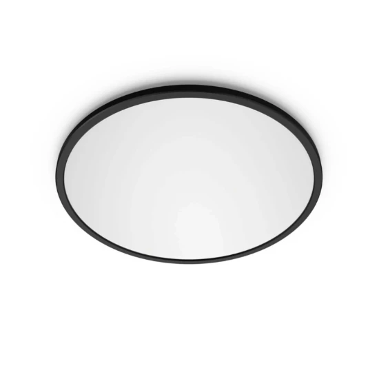 Philips LED-plafondlamp Superslim CL550 18W 2700K O300 mm zwart