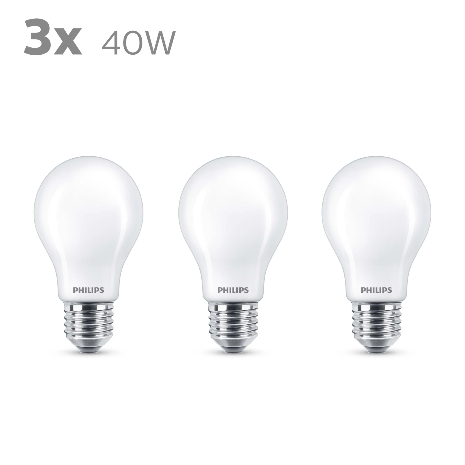Philips LED Lamp Classic 40W E27 A60 WW FR ND 3PF-6 (3 stuks)