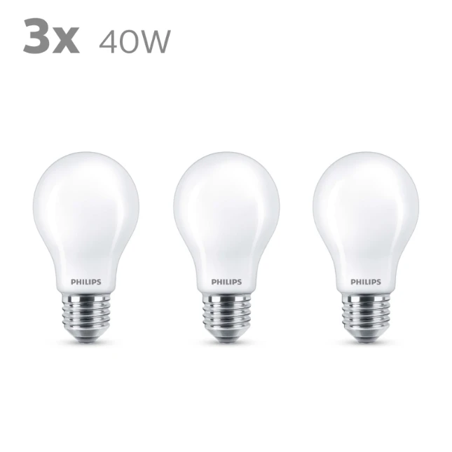 Philips LED Lamp Classic 40W E27 A60 WW FR ND 3PF-6 (3 stuks)