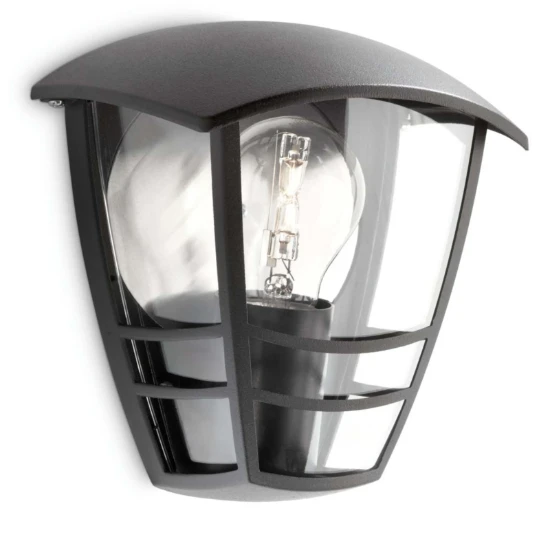 Philips Buitenwandlamp Creek 1x60W 230V zwart - vrijstaand