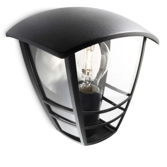 Philips Buitenwandlamp Creek 1x60W 230V zwart - vrijstaand