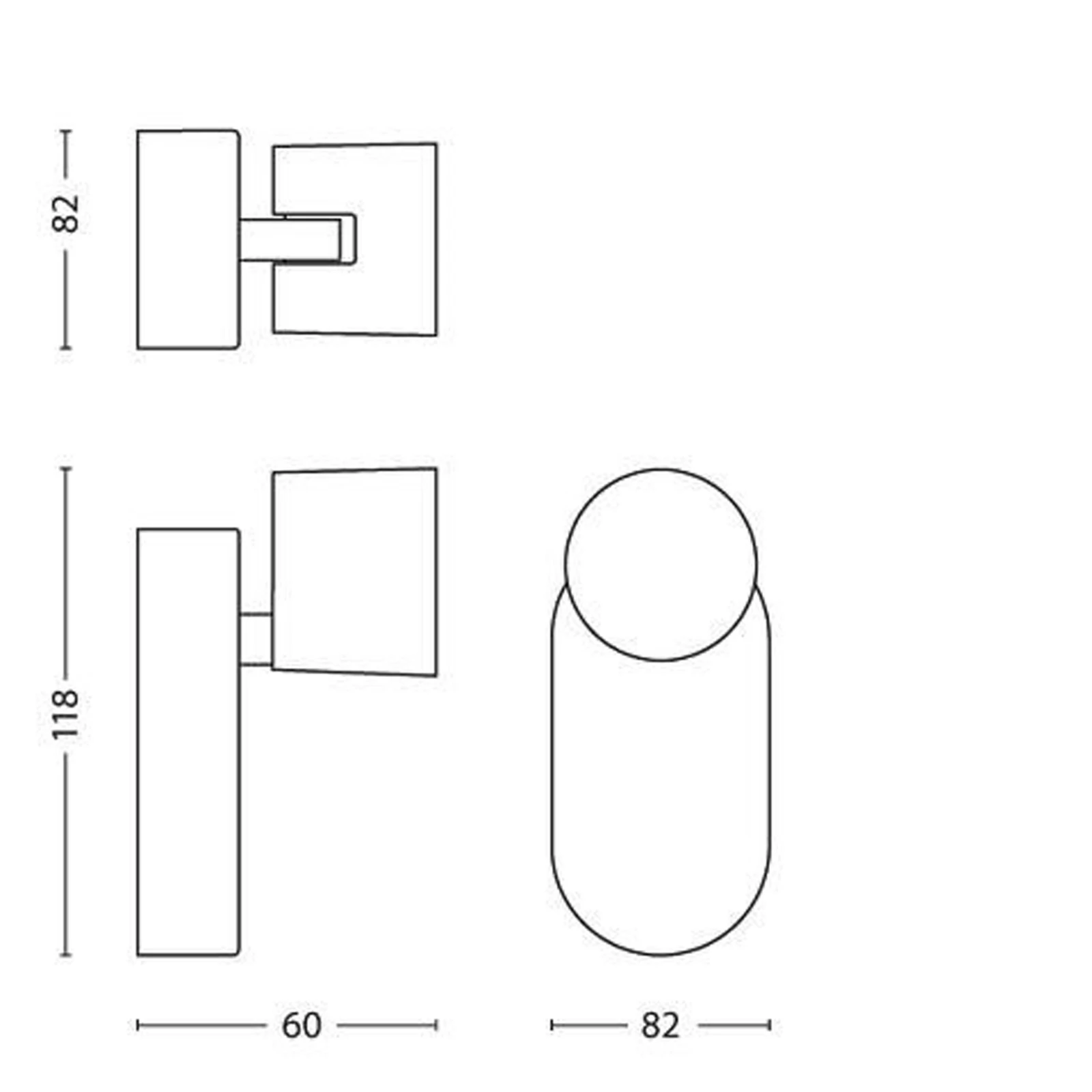 Philips Wandspot Star 4.5W aluminium - 1-spot