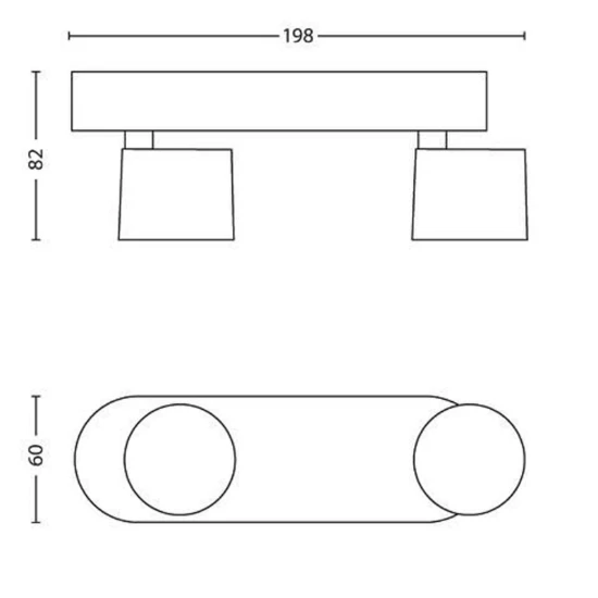 Philips Wandspot Star 4.5W wit - 2-spots