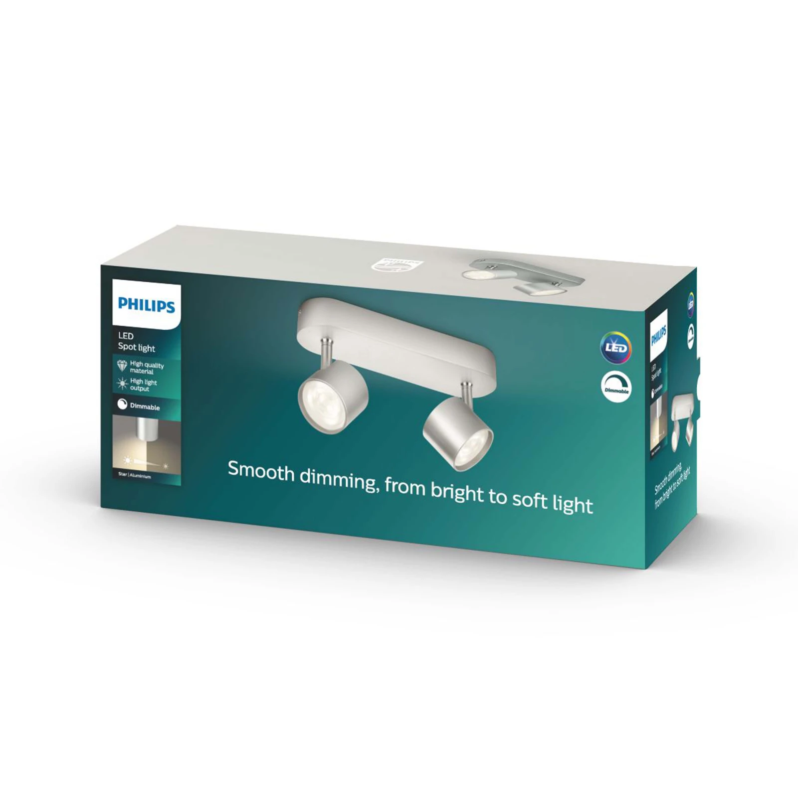 Philips Wandspot Star 4.5W aluminium - 2-spots