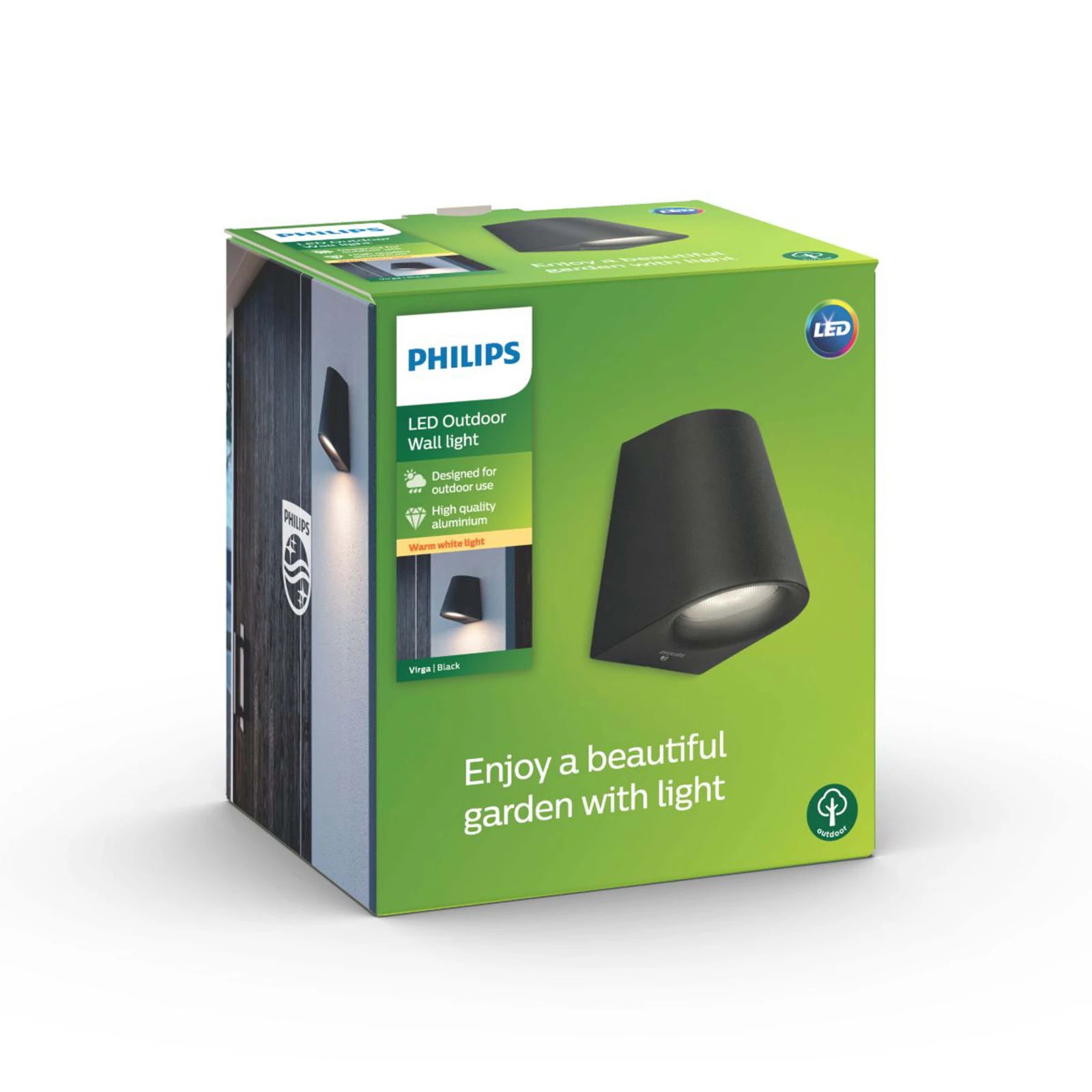 Philips Buitenwandlamp Virga 3W SELV zwart