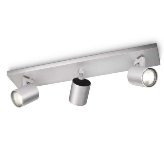 Philips Plafondspot Runner 50W aluminium - 3-spots