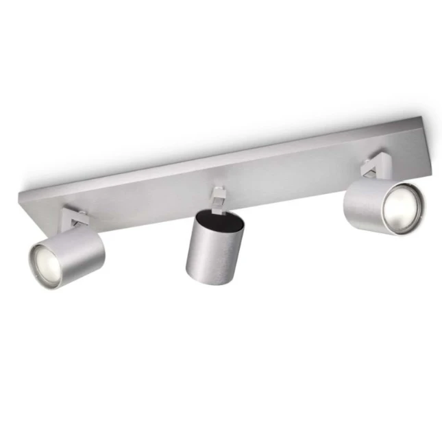 Philips Plafondspot Runner 50W aluminium - 3-spots