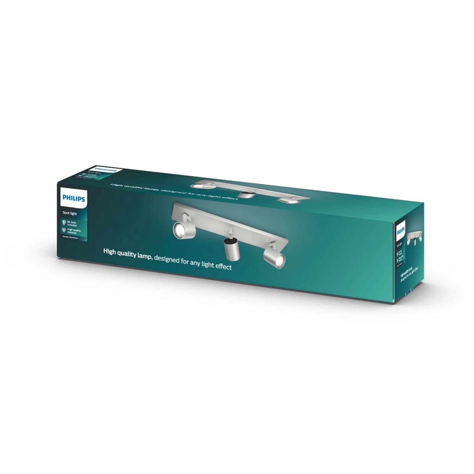 Philips Plafondspot Runner 50W aluminium - 3-spots