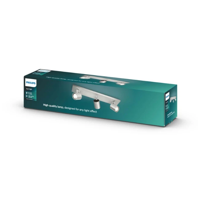 Philips Plafondspot Runner 50W aluminium - 3-spots