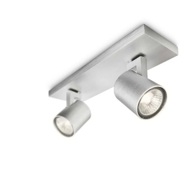 Philips Plafondspot Runner 50W aluminium - 2-spots