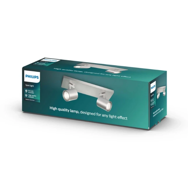 Philips Plafondspot Runner 50W aluminium - 2-spots