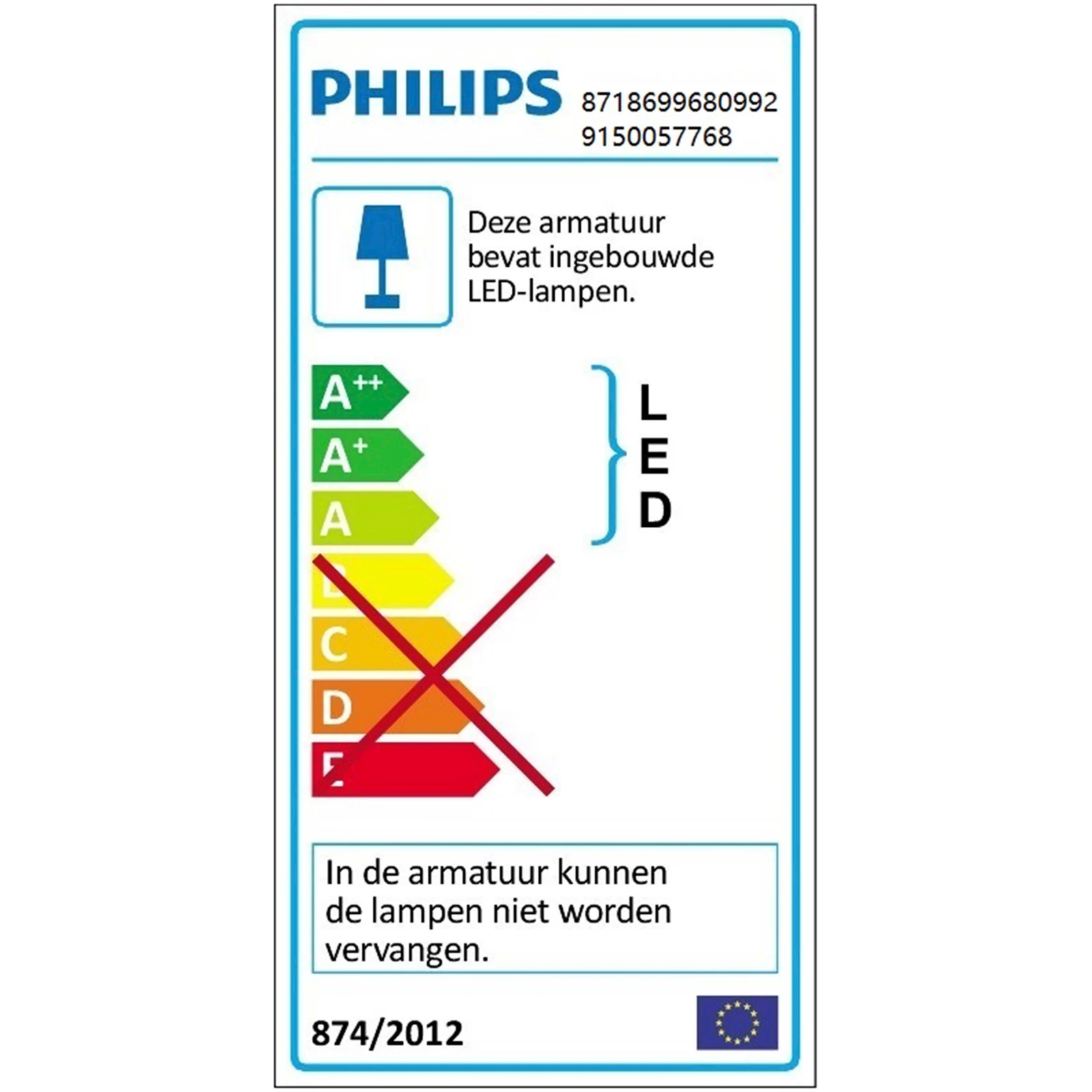 Philips LED-plafondlamp Superslim CL550 18W 4000K O300 mm wit